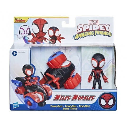 SPIDEY AMAZING FRIENDS MILES MORALES + POJAZD /3 -zdjęcie numer 1