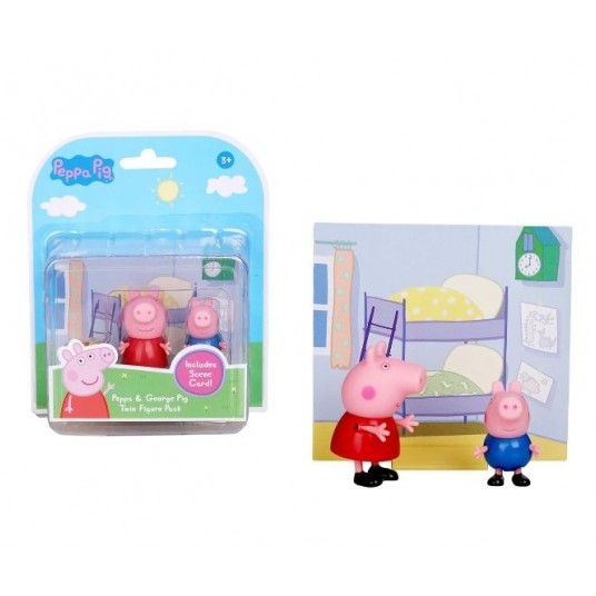ŚWINKA PEPPA 2x FIGURKA - PEPPA + GEORGE /8 -zdjęcie numer 1