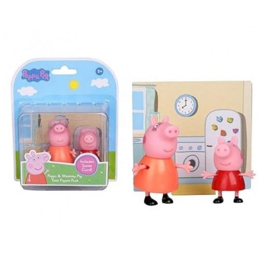 ŚWINKA PEPPA 2x FIGURKA - PEPPA + MAMA PEPPY /8 -zdjęcie numer 1