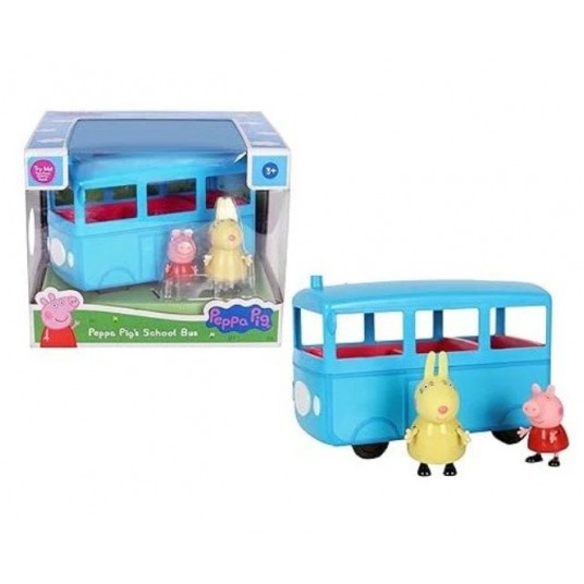 ŚWINKA PEPPA AUTOBUS SZKOLNY + 2x FIGURKA /3 -zdjęcie numer 1