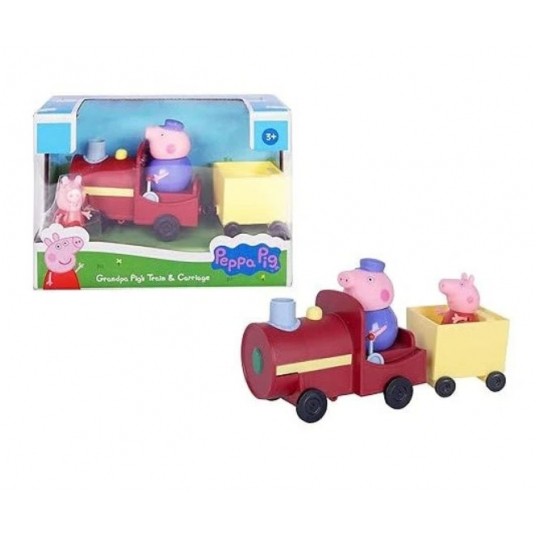 ŚWINKA PEPPA POCIĄG DZIADKA + 2x FIGURKA /2 -zdjęcie numer 1