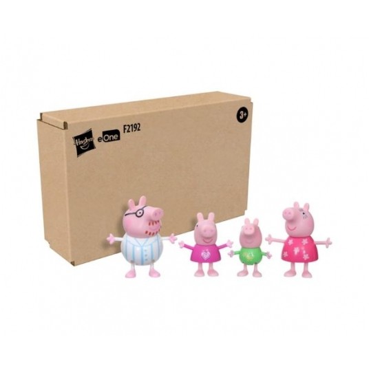ŚWINKA PEPPA RODZINA PEPPY 4xFIGURKA BROWN BOX /24 -zdjęcie numer 1
