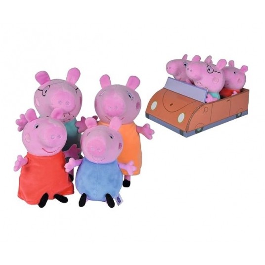 ŚWINKA PEPPA RODZINA W AUCIE 4 MASKOTKI /4 -zdjęcie numer 1