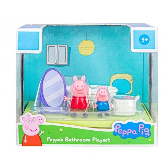 ŚWINKA PEPPA ZESTAW ŁAZIENKA + 2x FIGURKA /4 -zdjęcie numer 1