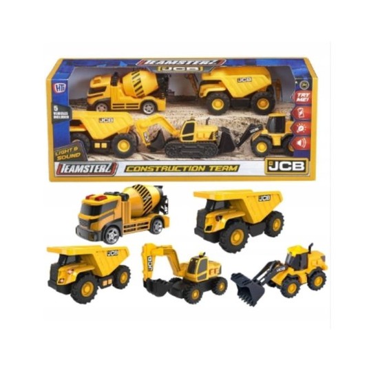 TEAMSTERZ JCB SAMOCHODY BUDOWLANE 5 PACK /6 -zdjęcie numer 1