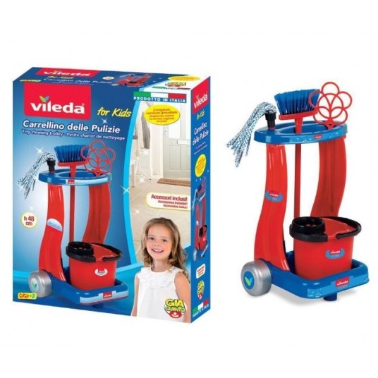 VILEDA FOR KIDS ZESTAW DO SPRZĄTANIA + WÓZEK /6 -zdjęcie numer 1