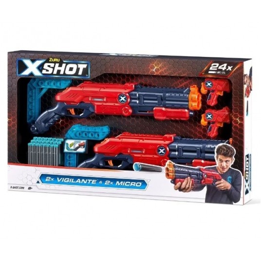 *** ZURU X-SHOT EXCEL 2x VIGILANTE & 2x MICRO /4 -zdjęcie numer 1
