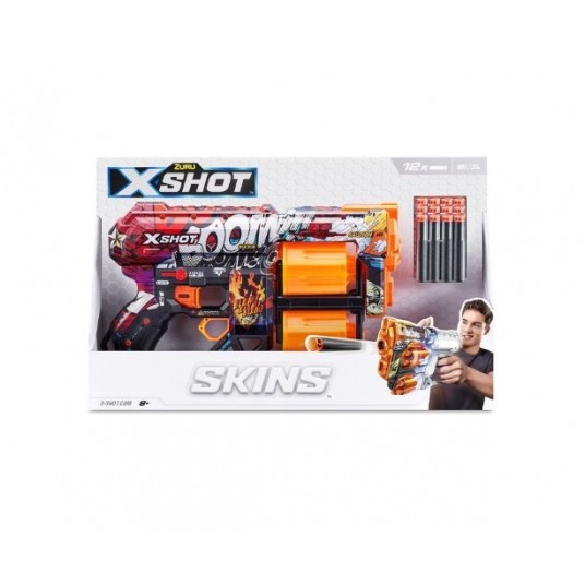 ZURU X-SHOT SKINS DREAD BOOM + 12 STRZAŁEK/6 -zdjęcie numer 1