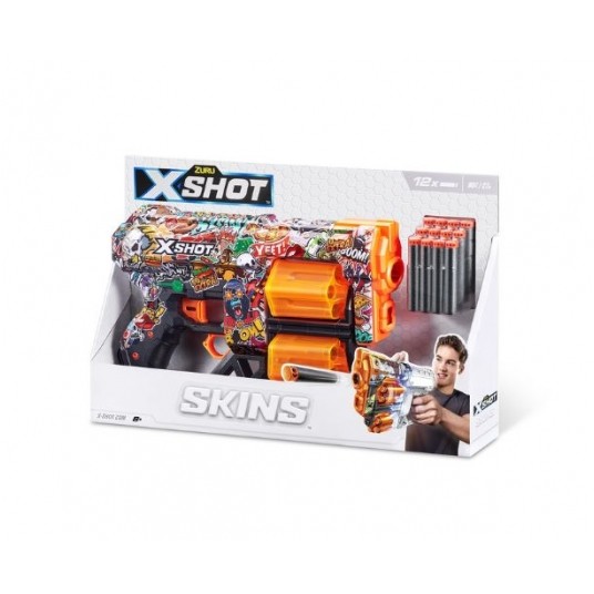 ZURU X-SHOT SKINS DREAD SKETCH + 12 STRZAŁEK -zdjęcie numer 1