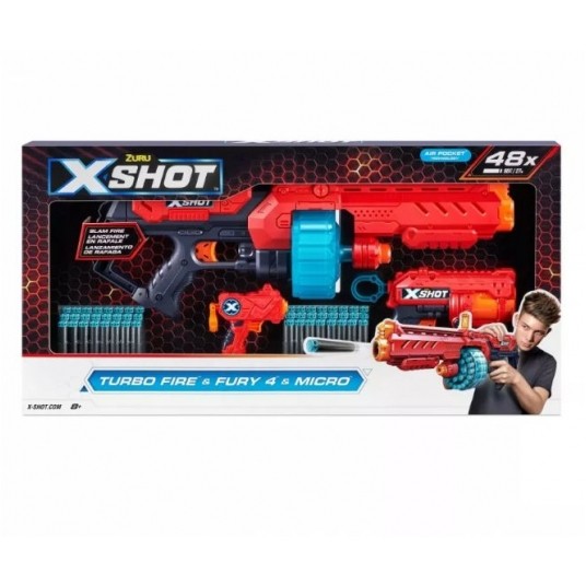 *** ZURU X-SHOT TURBO FIRE & FURY 4 & MICRO /4 -zdjęcie numer 1