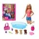 BARBIE ZESTAW KĄPIEL PIESKÓW LALKA + AKCESORIA /6 -zdjęcie numer 2
