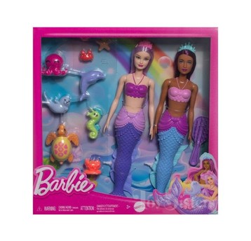 BARBIE DREAMTOPIA 2x LALKA SYRENKA + ZWIERZĄTKA /4