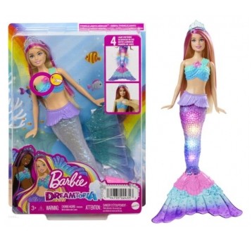 BARBIE DREAMTOPIA LALKA SYRENKA ŚWIECĄCY OGON