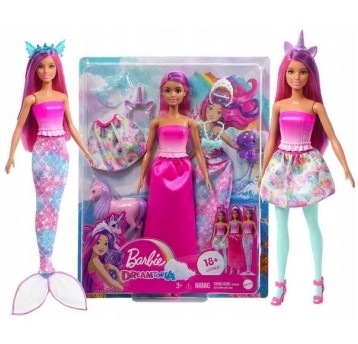 BARBIE DREAMTOPIA PRZEBIERANKI LALKA 3w1/ 5