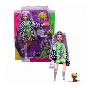BARBIE EXTRA LALKA FIOLETOWE WŁOSY + ZWIERZAK /4
