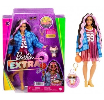 BARBIE EXTRA LALKA SPORTOWA SUKIENKA + ZWIERZAK /4