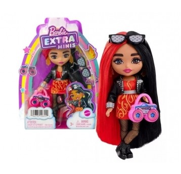 BARBIE EXTRA MINIS LALKA CZERWONO CZARNE WŁOSY /3