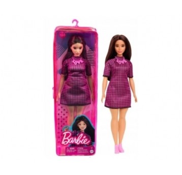 BARBIE FASHIONISTAS LALKA RÓŻOWA SUKIENKA /6