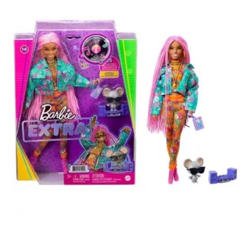 BARBIE LALKA EXTRA MODA DJ Z MYSZKĄ /4