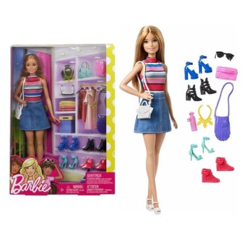 *** BARBIE LALKA MODOWA+ GARDEROBA Z AKCESORIAMI/6