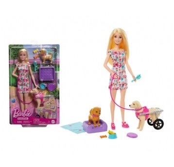 BARBIE LALKA OPIEKUNKA I PIESEK NA WÓZKU/4