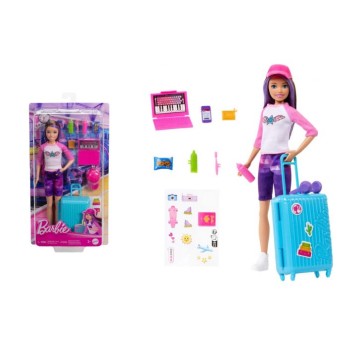 BARBIE LALKA SKIPPER PODRÓŻNICZKA + AKCESORIA