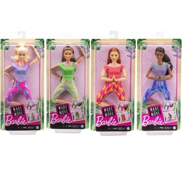 BARBIE MADE TO MOVE LALKA GIMNASTYCZKA MIX