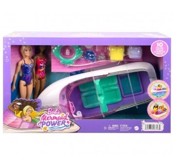 BARBIE MERMAID POWER 2x LALKA + MOTORÓWKA/ ŁÓDŹ/ 1