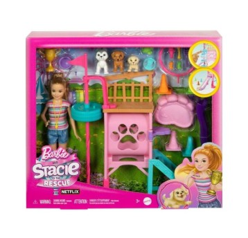 BARBIE PLAC ZABAW DLA PIESKÓW + LALKA STACIE /4