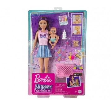 BARBIE SKIPPER LALKA OPIEKUNKA + BOBAS /3