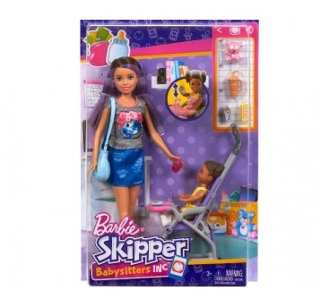 BARBIE SKIPPER LALKA OPIEKUNKA + BOBAS + WÓZEK /3