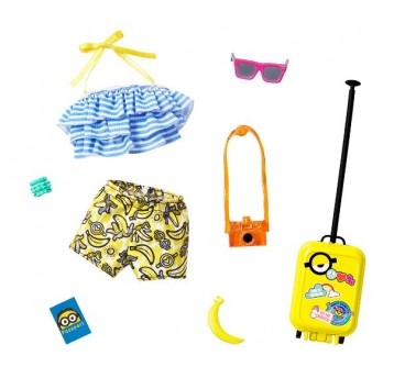 BARBIE UBRANKO DLA LAKI + AKCESORIA MINIONKI GJG28