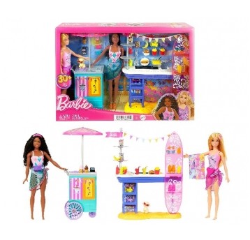 BARBIE ZESTAW DZIEŃ NAD MORZEM 2x LALKA /3