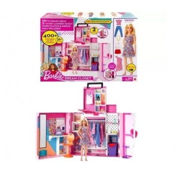 BARBIE ZESTAW GARDEROBA + LALKA AKCESORIA /1