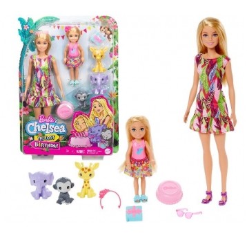 BARBIE ZESTAW LALKA BARBIE CHELSEA + ZWIERZĄTKA /4