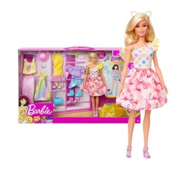 BARBIE ZESTAW LALKA + UBRANKA + BUTY + AKC /6