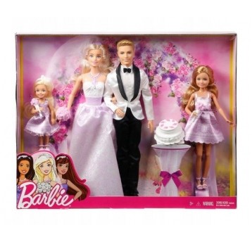 BARBIE ZESTAW ŚLUBNY 4x LALKA BARBIE KEN CHELSEA/3