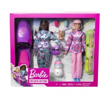 BARBIE ZESTAW ZIMOWY 2x LALKA ZE SKUTEREM /2