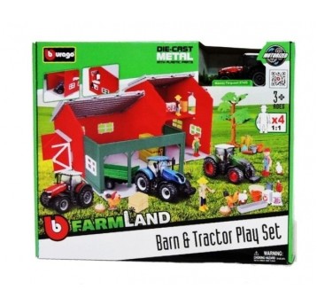 BBURAGO ZESTAW FARMA STODOŁA + TRAKTOR ASST /2