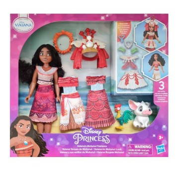 DISNEY PRINCESS VAIANA LALKA + UBRANKA 2x FIGURKA