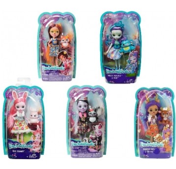 ENCHANTIMALS LALKA PODSTAWOWA + ZWIERZAK DVH87 /8