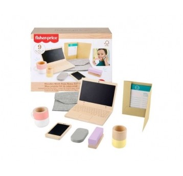 FISHER PRICE ZESTAW DREWNIANE BIURO DOMOWE