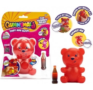 GUMMYMALS SQUISHY INTERAKTYWNY MIŚ CZERWONY /12