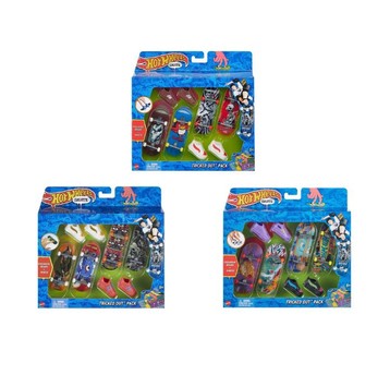 HOT WHEELS ACTION SPORTS FINGERBOARD 4-pack DESKOROLKI + AKCESORIA