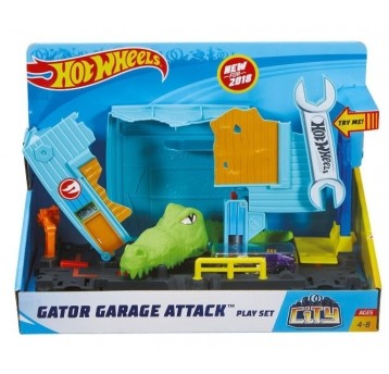 HOT WHEELS CITY ZESTAW ALIGATOR W WARSZTACIE /1