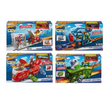 HOT WHEELS CITY ZESTAW TOR + AUTO ASST. /4