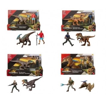 JURASSIC WORLD ZESTAW FIGURKA + DINOZAUR ASST.