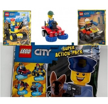 LEGO CITY 3x SASZETKA NIESPODZIANKA 3x KARTA