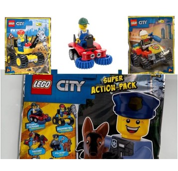LEGO CITY 3x SASZETKA NIESPODZIANKA 3x KARTA