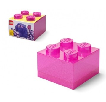 LEGO POJEMNIK KLOCEK BRICK PRZEZROCZYSTY FIOLETO/6